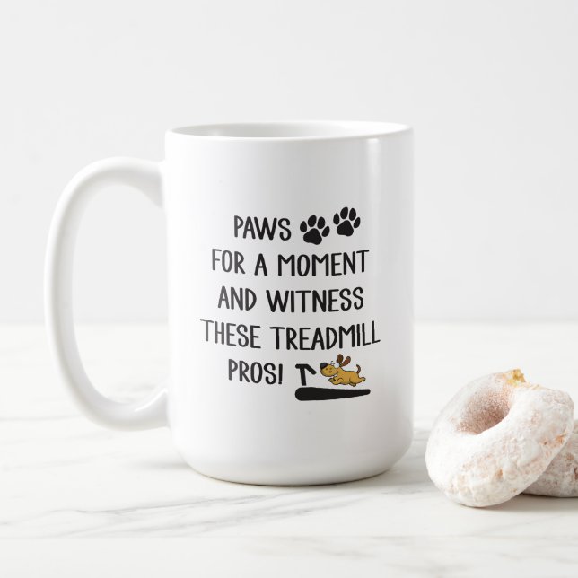 Schauen Sie sich diese Treadmill Pros an Kaffeetasse (Mit Donut)
