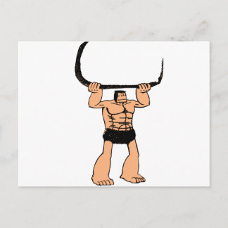 Schauen Sie sich diesen Caveman an Postkarte