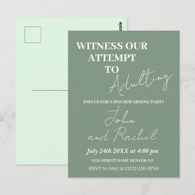 Schauen Sie sich unseren Versuch an, das Party der Postkarte (Vorne/Hinten)