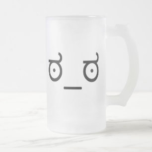 Schauen Sie von der Missbilligung Meme Mattglas Bierglas