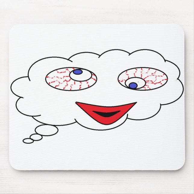 Schauen Sie, was ich denke - ich rolle die Augen Mousepad (Vorne)