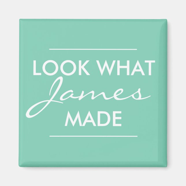 Schauen Sie, was Ihr Kind gemacht hat... Magnet (Vorne)