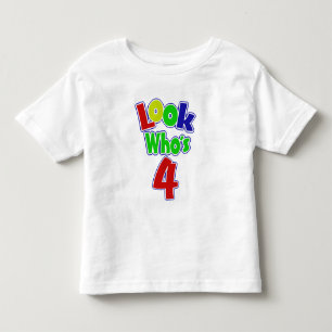 Schauen Sie, wer 4 ist Kleinkind T-shirt