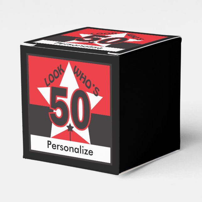 Schauen Sie, wer 50 Geburtstag hat Geschenkschachtel (Vorderseite)