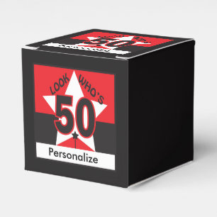 Schauen Sie, wer 50 Jahre alte   50. Geschenkschachtel