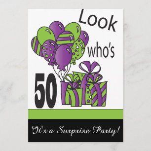 Schauen Sie, wer 50% pipe% 50. Geburtstag ist Einladung