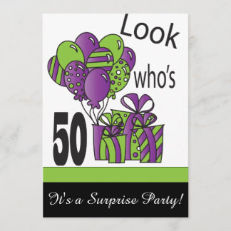 Schauen Sie, wer 50% pipe% 50. Geburtstag ist Einladung