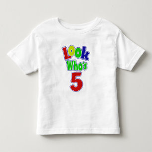 Schauen Sie, wer 5 ist Kleinkind T-shirt