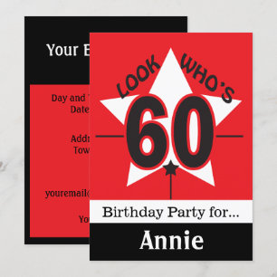 Schauen Sie, wer 60 ist  60. Geburtstag  DIREKT Einladung