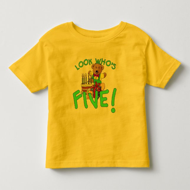 Schauen Sie, wer fünf Jahre alt ist! Kleinkind T-shirt (Vorderseite)