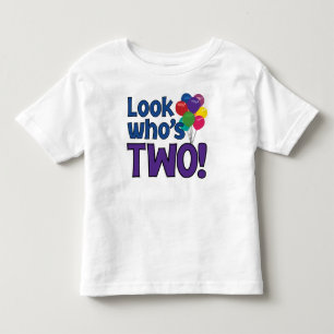 SCHAUEN Sie WHO ist ZWEI! Kleinkind T-shirt