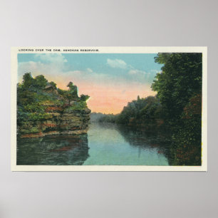 Schauen über der Ashokan Reservoir-Verdammung Poster