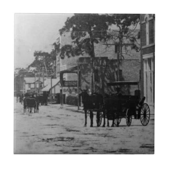 Schauen West auf Flagler Straße Fliese (Vorderseite)