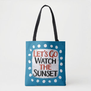 Schauen wir uns die Sonnenuntergang-Tasche an Tasche
