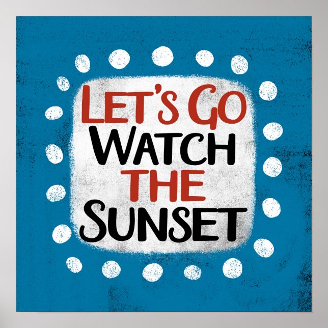 Schauen wir uns mal die Sonnenuntergang-Poster-Wal Poster (Vorne)