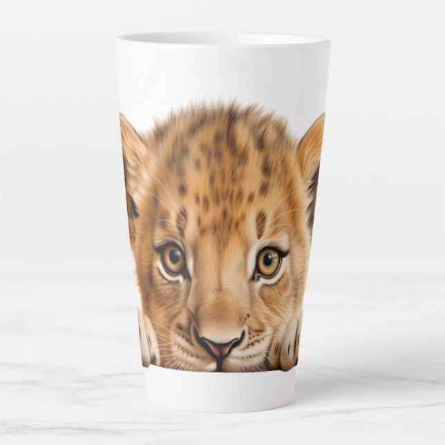 Schauender Leopard Milchtasse (Vorderseite)