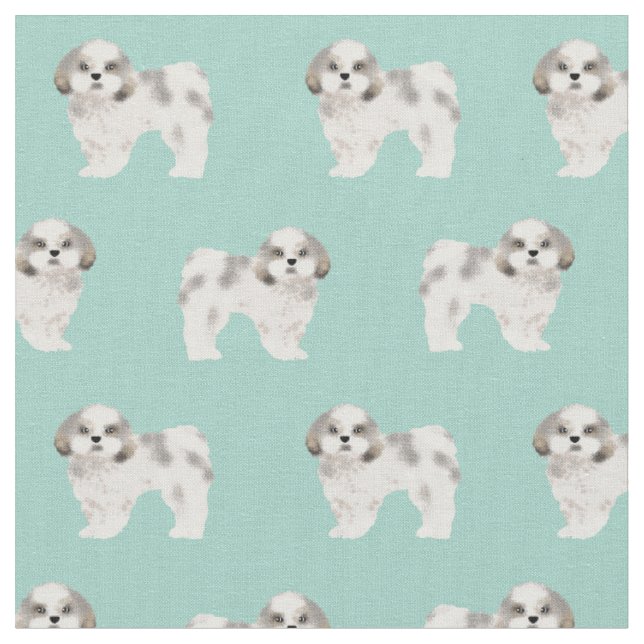 Schauer Tzu-Hunde-Minze Stoff (Nahaufnahme)
