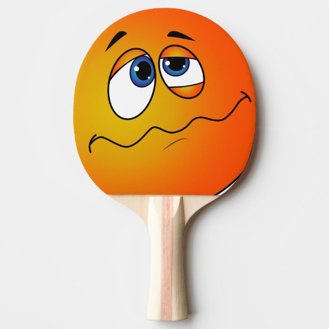 Schaufel von ping pong mit emoji. tischtennis schläger (Vorderseite)