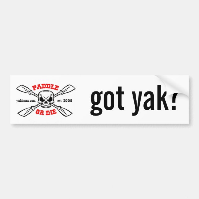 Schaufeln Sie oder die Yakinmo.com got Yak? Autoaufkleber (Vorne)