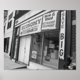 Schaufenster Philadelphia Schwarz-Weiß-Foto Poster