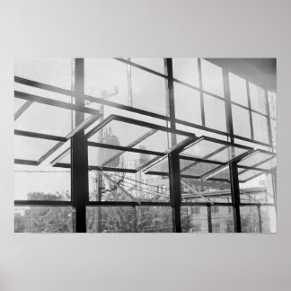 Schaufenster, Schwarz-Weiß-Foto (Poster) Poster