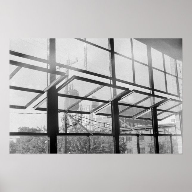 Schaufenster, Schwarz-Weiß-Foto (Poster) Poster (Vorne)