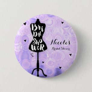 Schaufensterpuppenständer Vintage Retro Lila Braut Button