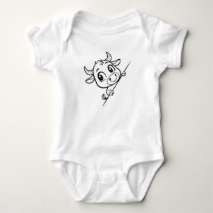 Schaukalbs-Cartoon-Kuh-Outfit für Babys Baby Strampler