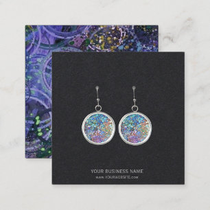 Schaukarten für individuelle Ohrschmuck-Juwelen Quadratische Visitenkarte