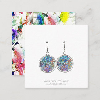 Schaukarten für individuelle Ohrschmuck-Juwelen Quadratische Visitenkarte