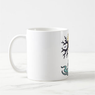 Schaukel am gespenstischen Baum im Mondlicht Hallo Kaffeetasse