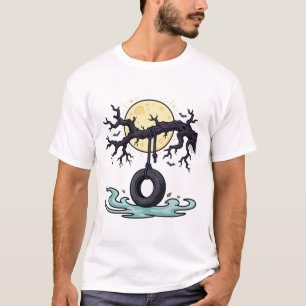Schaukel am verzauberten Baum unter Mondlicht Hall T-Shirt