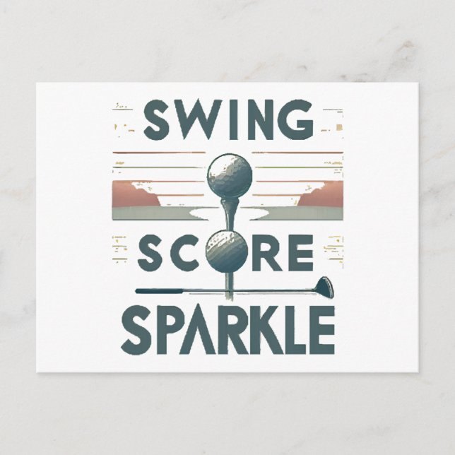 Schaukel, Kern, Funkeln Postkarte (Vorderseite)
