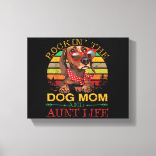 Schaukeln Das Hunde-Mutter-Tante-Leben Geschenk Fü Leinwanddruck
