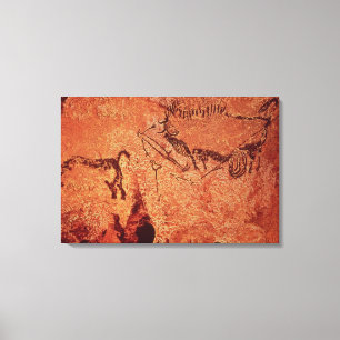 Schaukeln Sie Malerei einer Jagdszene, c.17000 BC Leinwanddruck