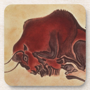 Schaukeln Sie Malerei eines Bisons, spätes Untersetzer