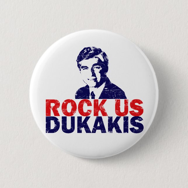 Schaukeln Sie uns Dukakis Button (Vorderseite)