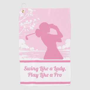 Schaukeln wie ein Dame-Golf-Handtuch Golfhandtuch