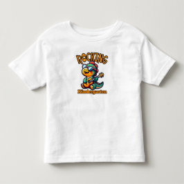Schaukelnder Kindergarten-Dinosaurier mit Gitarre Kleinkind T-shirt