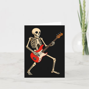 Schaukelndes Skelett für Halloween-Musikliebhaber  Karte