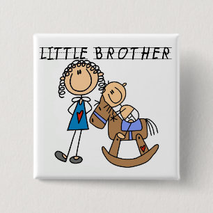 Schaukelpferd Kleiner Bruder T-Shirts Button