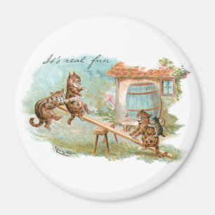 Schaukelplatz Katzen Magnet
