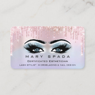 Schaum Smoky-Aug-Leinen Rosa Holografische Tropfen Visitenkarte