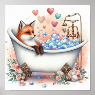 Schaumbad Fuchs Poster