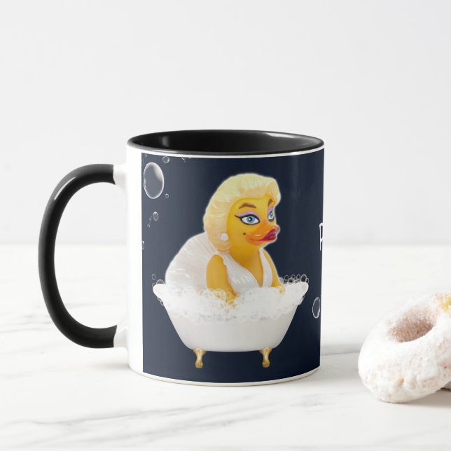 Schaumbad-Gummiente CelebriDucks Hollywood Tasse (Mit Donut)