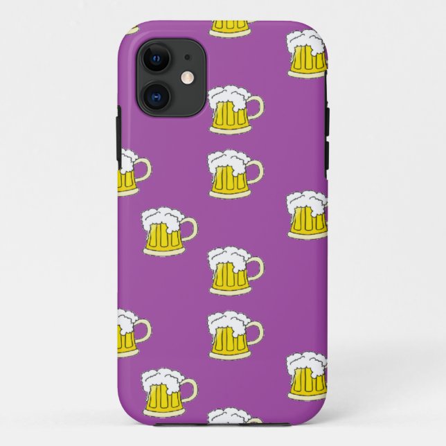 Schaumbecher auf lila Case-Mate iPhone hülle (Rückseite)