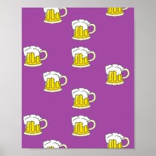 Schaumbecher auf lila poster