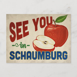Schaumburg Illinois Apfel - Vintage Reise Postkarte