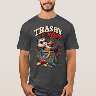 Schaumig aber glücklicher lustiger Waschbär Humor T-Shirt