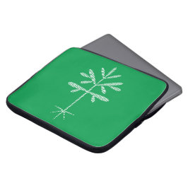 Schaumstoffschlauch mit weißem Sapling auf Grün Laptopschutzhülle